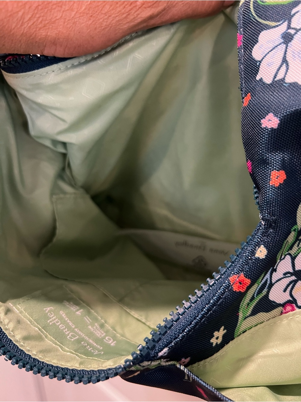Vera Bradley Reactive Navy Floral Crossbody Bag - Picture 8 of 9